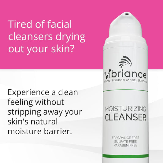 Vibriance Moisturizing Face Cleanser, 5.1 Fl Oz - Ultra-Hydrating Facial Cleanser For Normal To Dry Skin - Sulfate-Free & Paraben-Free Face Wash For Women - Removes Makeup & Impurities