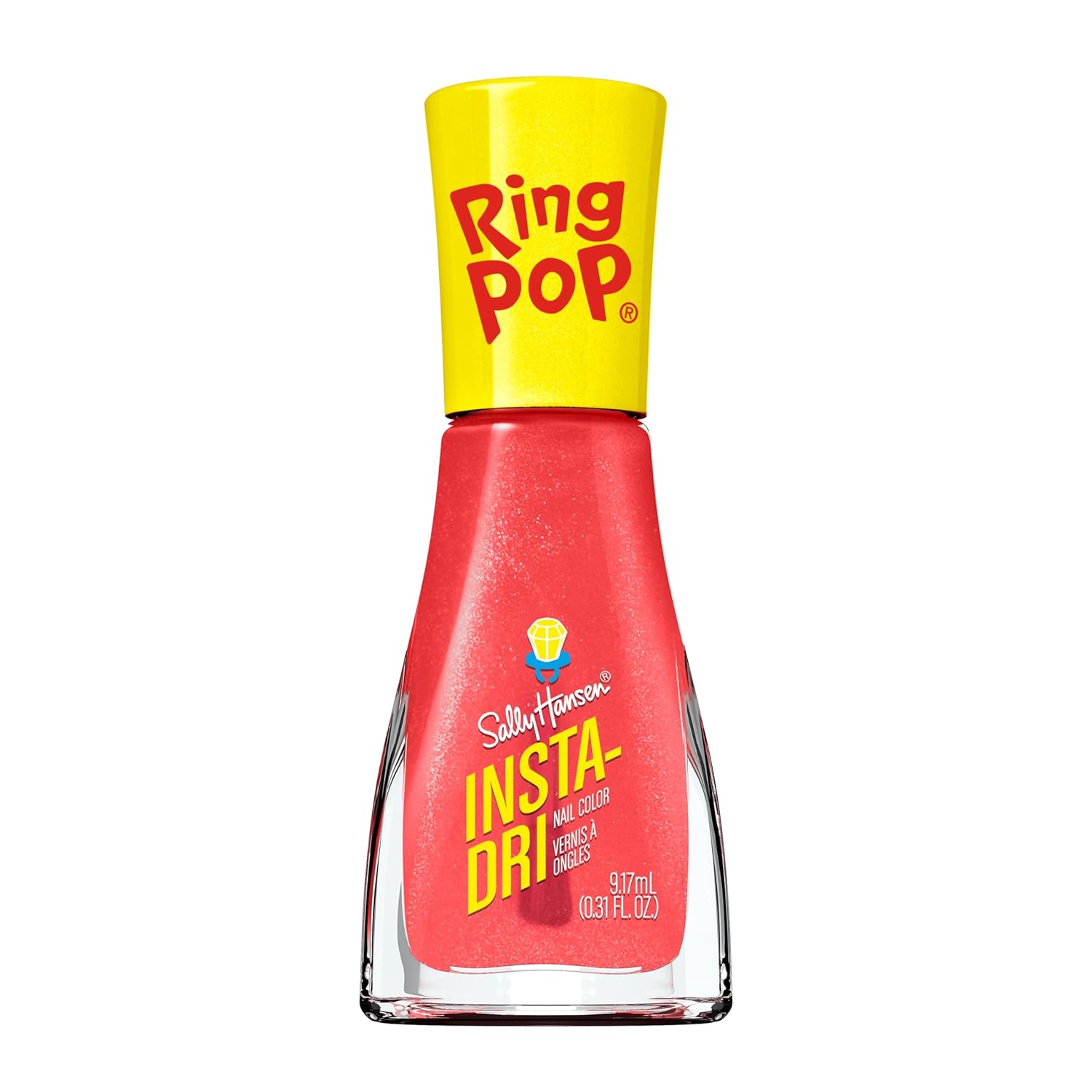 Sally Hansen Insta-Dri®, Ring Pop Berry Go Round, Quick Dry, Long Lasting, Streak-Free Shine, Red Nail Polish