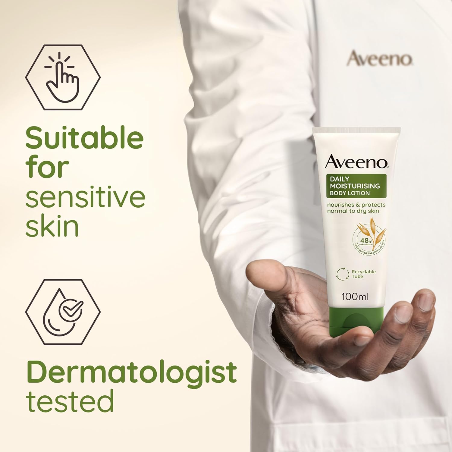 Aveeno Daily Moisturising Body Lotion Travel Pack (1 x 100 ml), Long-Lasting Hydrating Body Lotion Enriched with Nourishing Colloidal Oatmeal, Gentle Body Moisturiser Suitable for Sensitive and Dry Skin : Amazon.co.uk: Beauty