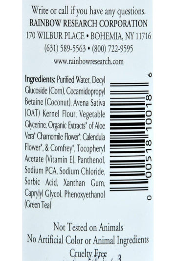 Rainbow Research Colloidal Oatmeal Unscented Bath & Body Wash, 12 Oz