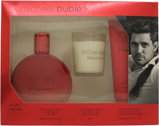 Michael Buble Passion Gift Set 100ml EDP / 100ml Body Lotion/Scented Candle : Amazon.co.uk: Beauty