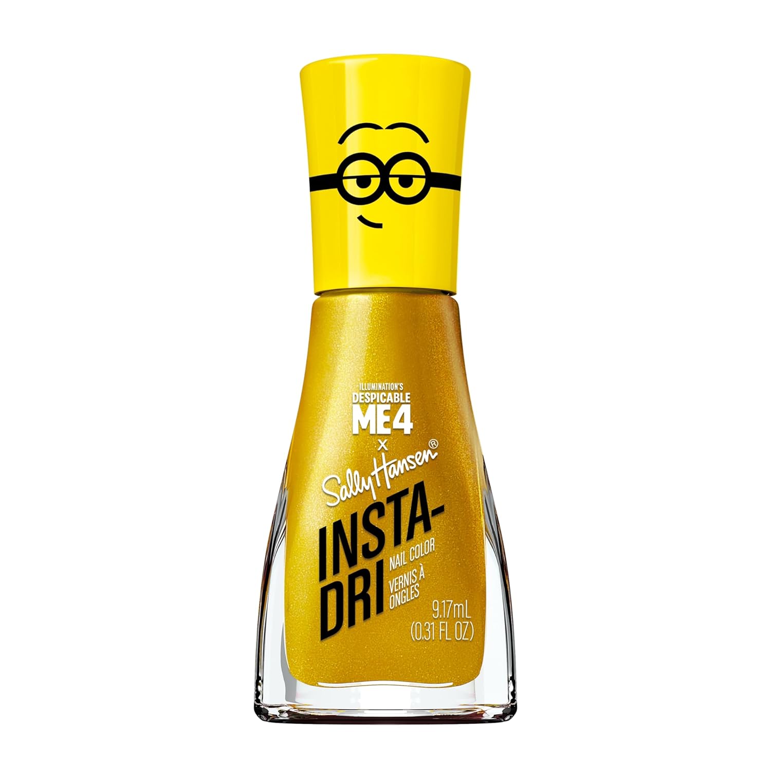 Sally Hansen Insta-Dri® X Despicable Me, Going Mega, Quick Dry, Long Lasting, Streak-Free Shine, Metallic Yellow Nail Polish