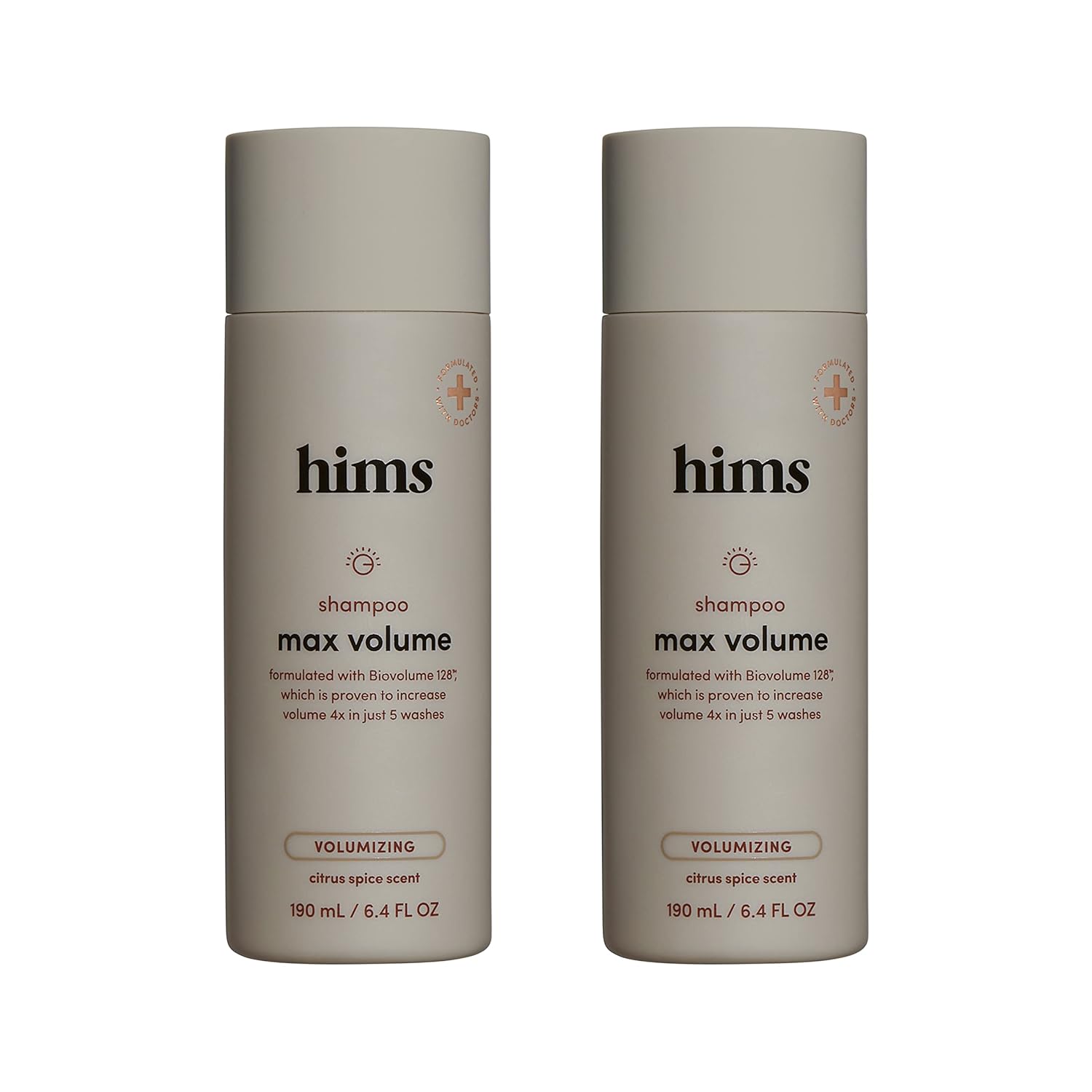 Hims Max Volume Shampoo 2 Pack - Volumizing Shampoo For Men - Citrus Spice - Men'S Natural Shampoo Adds Volume, Shine & Bounce - 2 X 6.4 Fl Oz Bottles