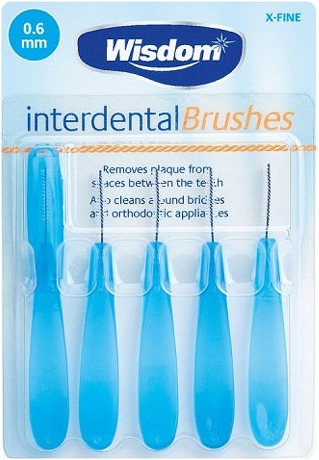 2 x Packs of Wisdom Interdental Brushes - X-FINE - 0.6mm