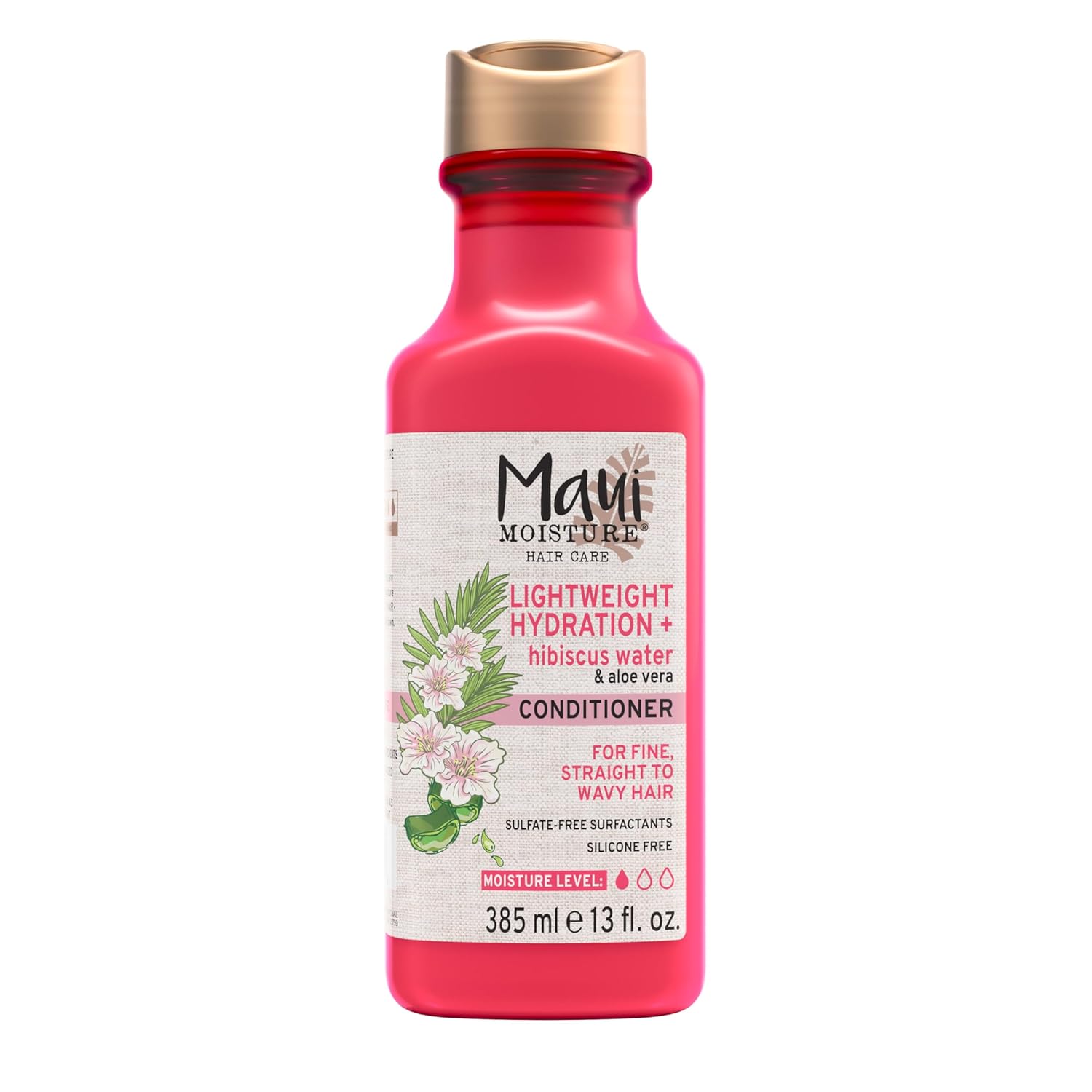 Maui Moisture Lightweight Hydration + Hibiscus Water Conditioner For Daily Moisture, No Sulfates, 13 Fl Oz