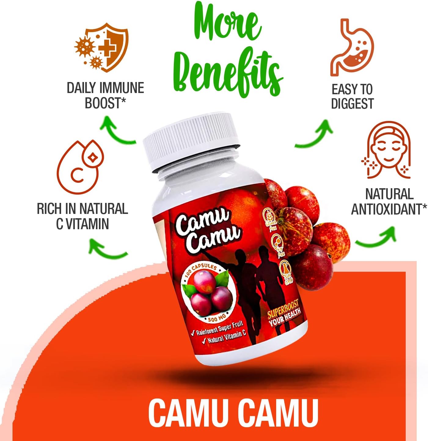 Sikyriah Camu Camu Capsules l 1000mg High Vitamin C Source l Immune System Support Pills l Powerful Antioxidant & Anti-Aging Supplement l Non-GMO and Gluten Free l : Health & Household