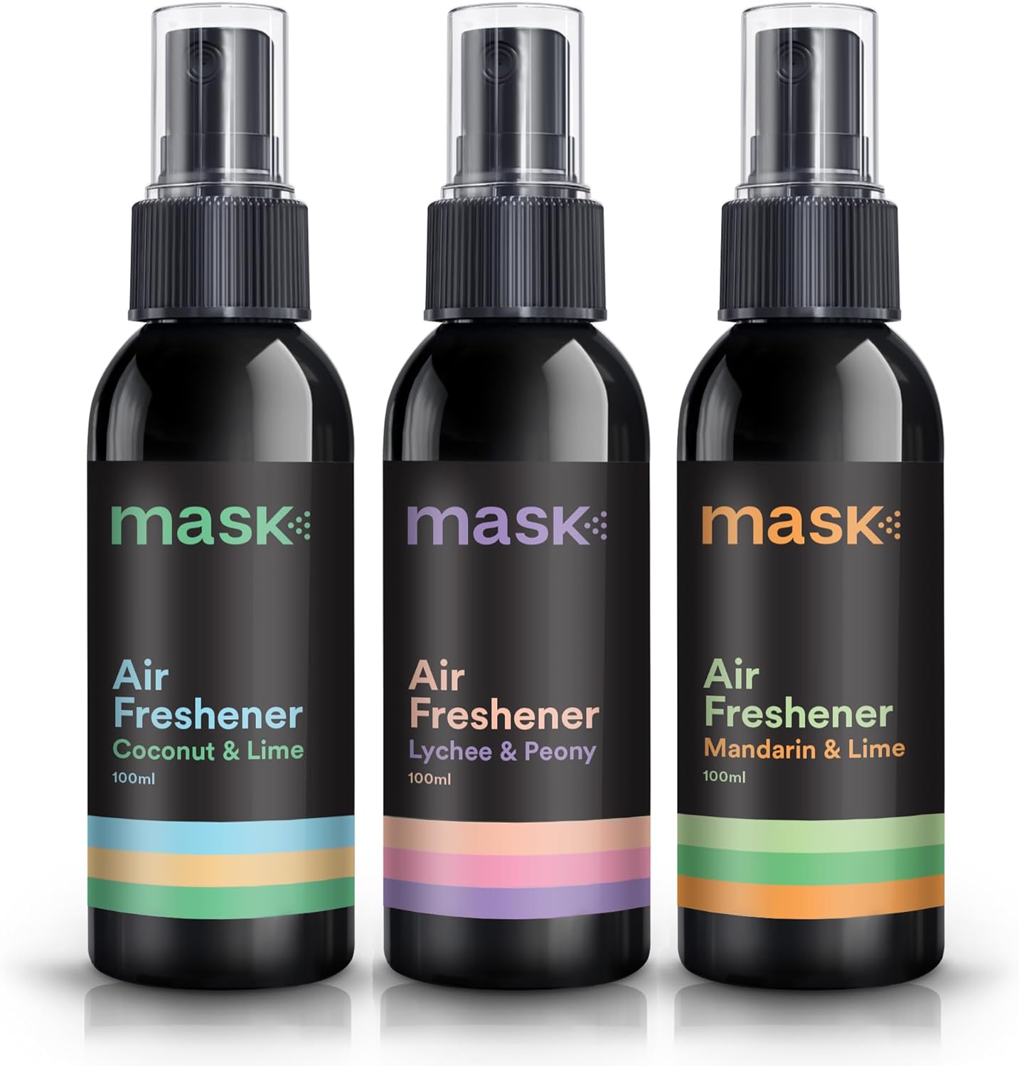 Mask - Air Freshener Spray, Strong Odor Eliminator, Pet Odor Eliminator, Travel Size - Long Lasting Air Freshener, 10.2 Fl Oz, Mix Pack of 3