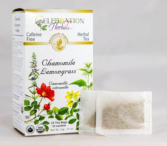 Celebration Herbals Chamomile With Lemongrass Tea Org 24 Bag, 0.02 Pound