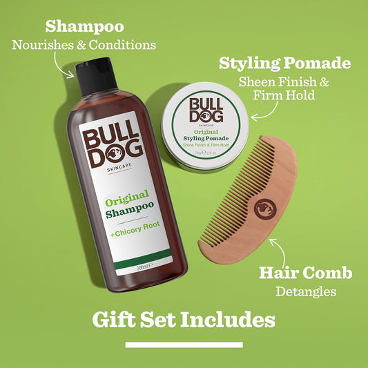 Bulldog Skincare - Original Hair Styling Trio Giftset For Men | Hair Care Kit