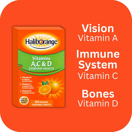 Haliborange Kids A, C And D Orange Tablets 120