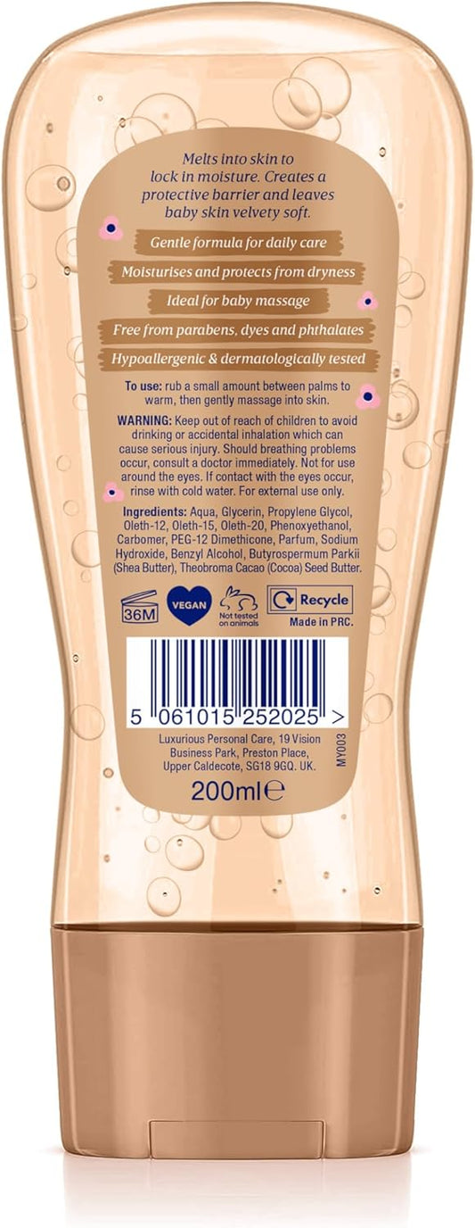 My Little Miracle Bubbly Baby Oil Gel Shea & Cocoa Butter Ideal For Baby Massage, Moisturises & Protects From Dryness 200Ml
