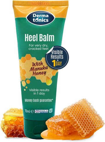 Dermatonics Fast-Acting Manuka Honey Heel Balm | Nourishing Formula For Rough And Cracked Heels | Hydrates And Softens Dry Feet | Suitable For Diabetics| 70 Ml