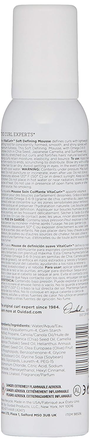 OUIDAD Vitalcurl+ Soft Defining Mousse, 5.7 oz. : Beauty & Personal Care