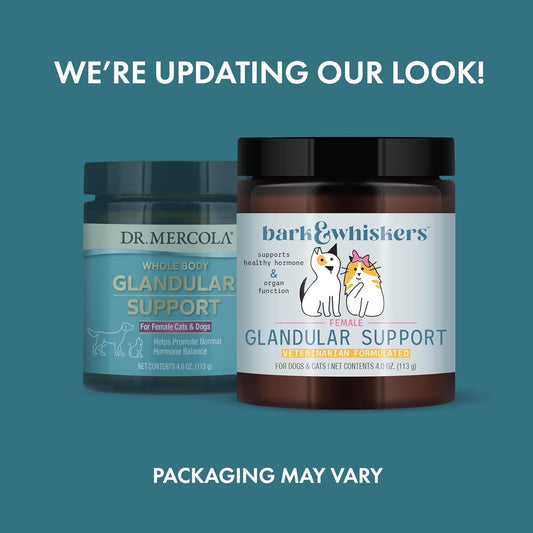 Bark & Whiskers Female Glandular Support, 4 Oz. (113 G), 75 Scoops, Supports Healthy Hormone And Organ Function, Veterinarian Formulated, Non-Gmo, Dr. Mercola
