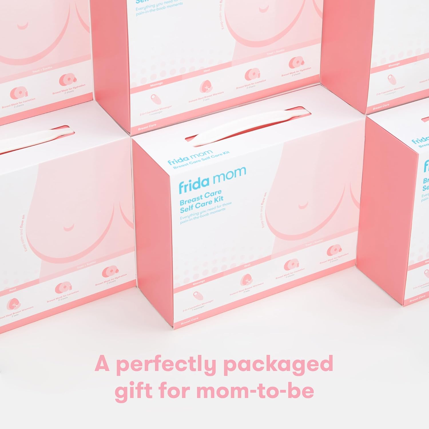 Frida Mom Breastfeeding Essentials Kit, Heat Pads, 2-in-1 Lactation Massager, Hydration Mask, 9pc Set : Baby