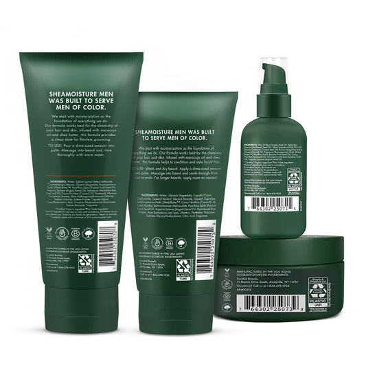 Sheamoisture Beard-Care Kit For Men, Includes Wash, Balm, Oil, Conditioner, Natural Shea Butter & Maracuja Oil, Great Gift