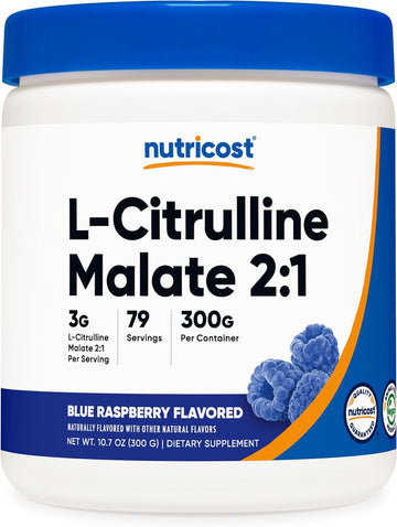 Nutricost L-Citrulline Malate 2:1 (300 Grams) (Blue Raspberry)