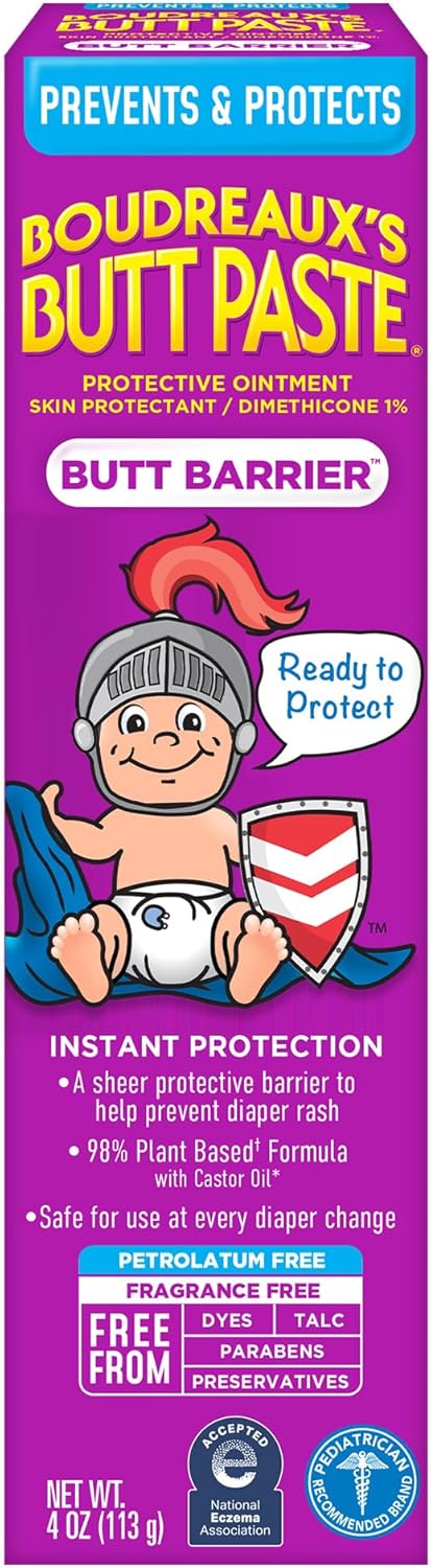 Boudreaux'S Butt Paste, Butt Barrier Ointment, Rash Prevention, 4Oz Tube