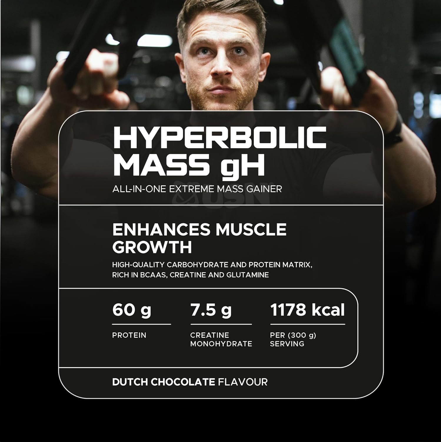 USN Hyperbolic Mass French Vanilla 6kg: High Calorie Mass Gainer Protein Powder for Muscle Building and Weight Gain - Improved Formula & Flavour with 7.5g Creatine Monohydrate and Less Sugar : Amazon.co.uk: Health & Personal Care
