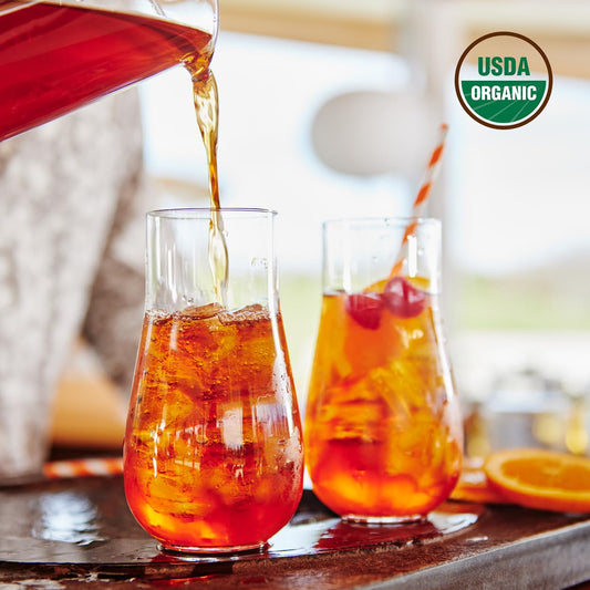 Grace Farms Rooibos Chai Organic Iced Tea (Twelve 1Qt. Brew Bags, 3 Gallons) | Refreshing And Spiced, Naturally Sweet Sugar-Free | Easy Cold Brew