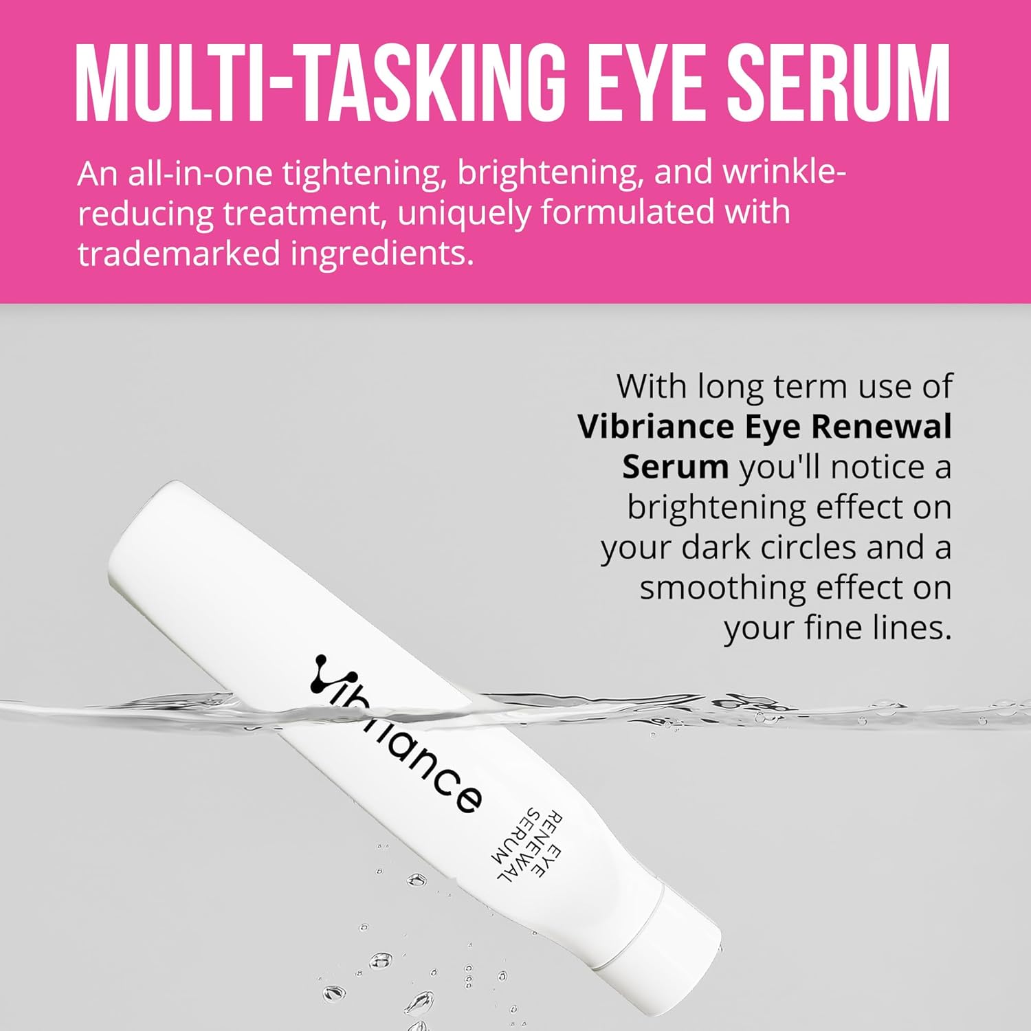 Vibriance Eye Renewal Serum - Eye Serum for Dark Circles and Puffiness Treatment | Caffeine Eye Serum for Reducing Eye Bags : Beauty & Personal Care