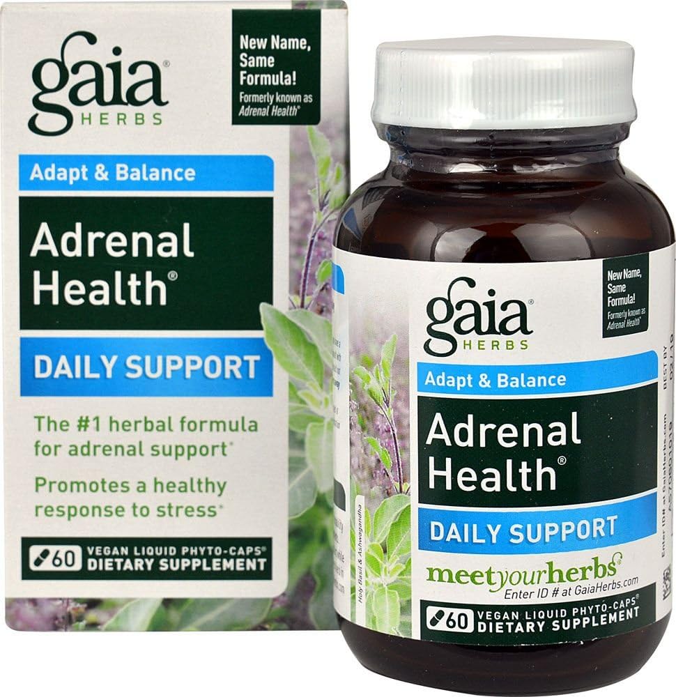 Gaia Herbs Adrenal Health Stress Support, 60 CT