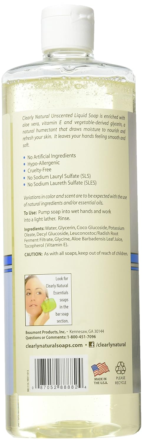 Clearly Natural Liquid Unscented Refill Hand Soap, 32 Ounce