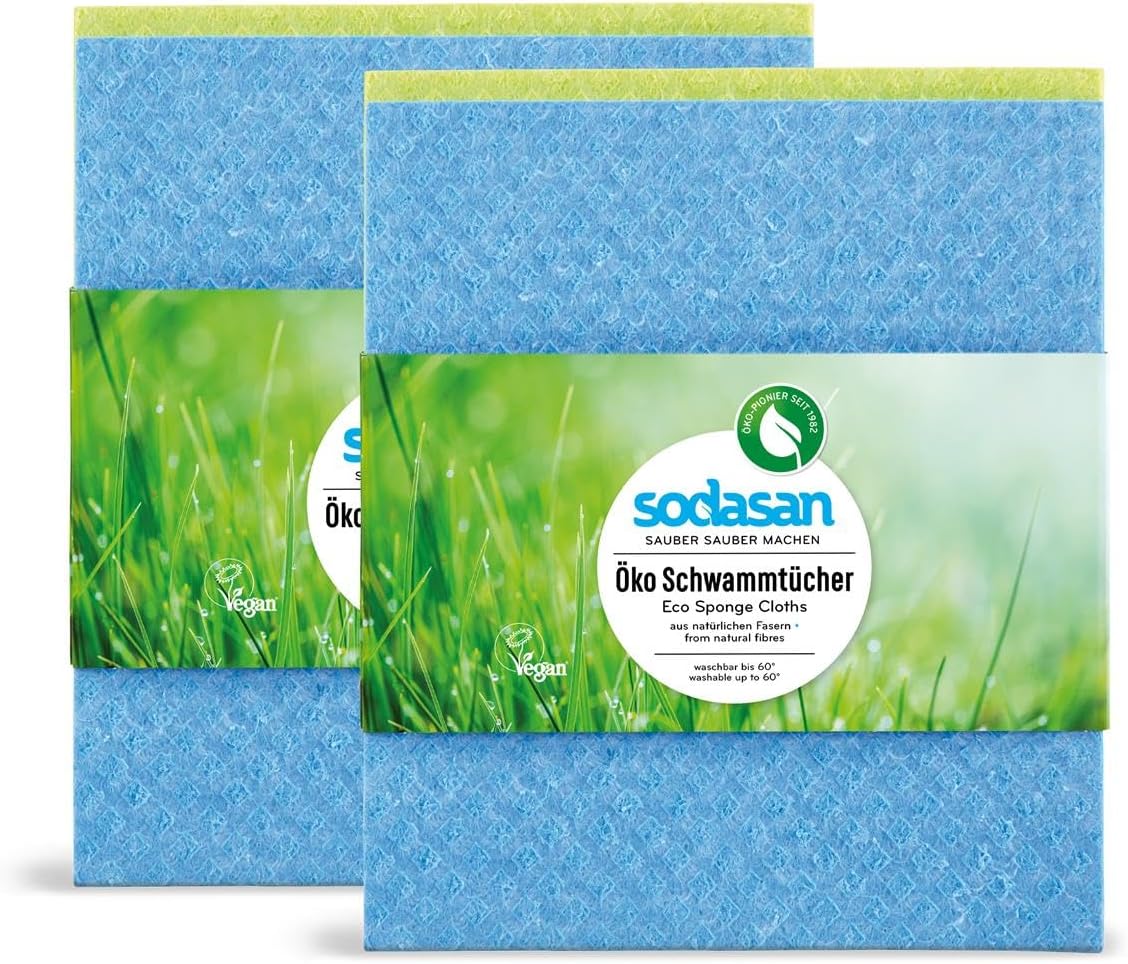 Sodasan Organic Eco Sponge Cloths (Pack Of 2)
