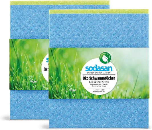 Sodasan Organic Eco Sponge Cloths (Pack Of 2)