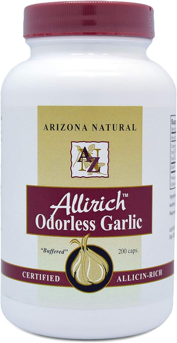 Arizona Natural Allirich (Allicin-Rich) Odorless Garlic Soft-gels