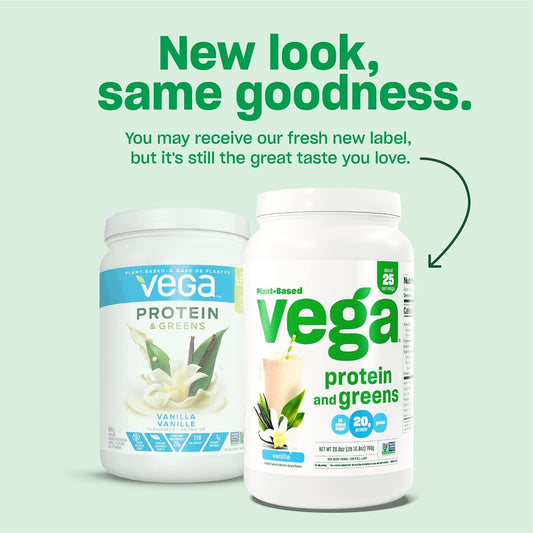 Vega Protein and Greens Protein Powder, Coconut Almond - 20g Plant Bas