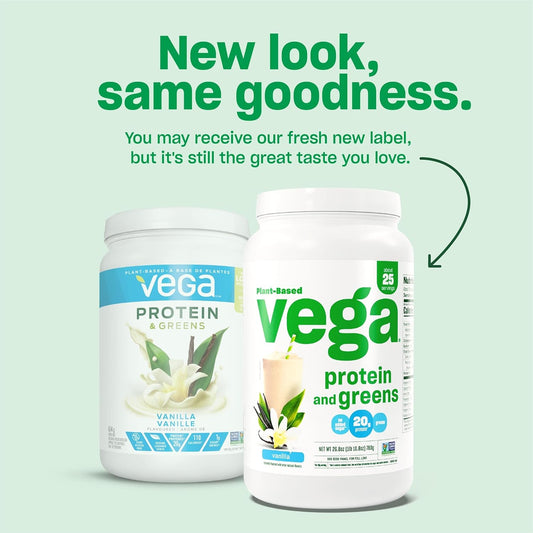 Vega Protein And Greens Protein Powder, Coconut Almond - 20G Plant Based Protein Plus Veggies, Vegan, Non Gmo, Pea Protein For Women And Men, 1.1 Lbs (Packaging May Vary)