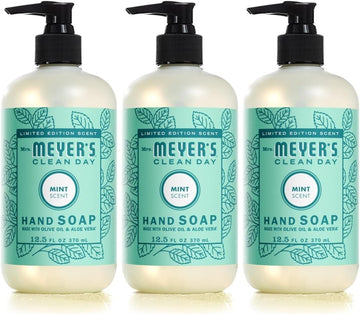 Mrs. Meyer'S Clean Day Hand Soap, Limited Edition Mint, 12.5 Fl. Oz - Pack Of 3