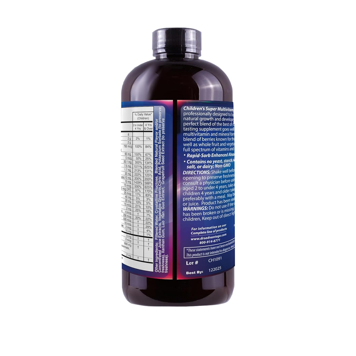 Dr'S Advantage Da862 Liquid Children'S Multivitamin And Minerals, 16 Oz. : Health & Household