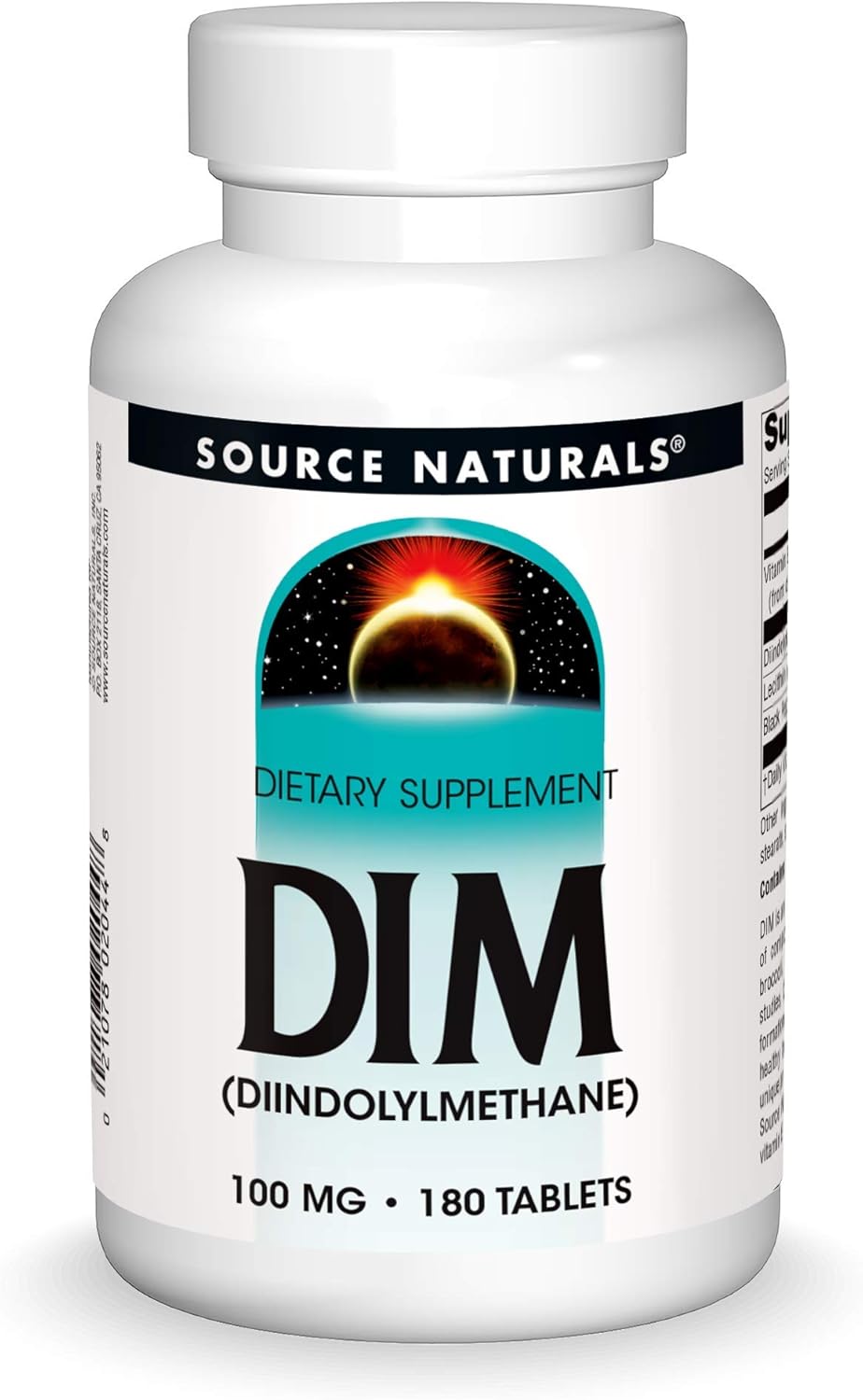 Source Naturals Dim, Diindolylmethane 100Mg With Bioperine, Vitamin E & More - 180 Tablets