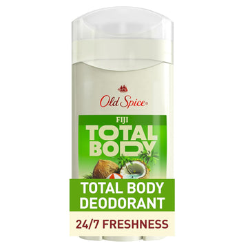 Old Spice Whole Body Deodorant For Men, Total Body Deodorant, Fiji Scent, Aluminum Free Deodorant Stick For 24/7 Freshness // Dermatologist Tested Whole Body Deodorant, 3.0 Oz