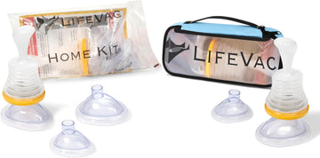 Lifevac Home & Pink Travel Kit Combo - Portable Suction Rescue Device, First Aid Kit For Kids And Adults, Portable Airway Suction Device For Children And Adults