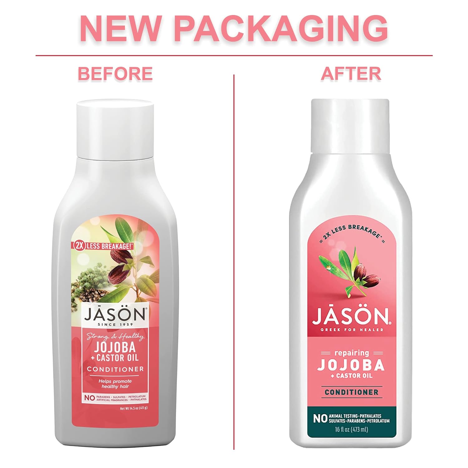 Jason Conditioner, Long & Strong Jojoba, 16 Oz (Packaging May Vary) : Standard Hair Conditioners : Beauty & Personal Care