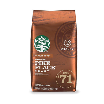 Starbucks Medium Roast Ground Coffee — Pike Place Roast — 100% Arabica — 1 Bag