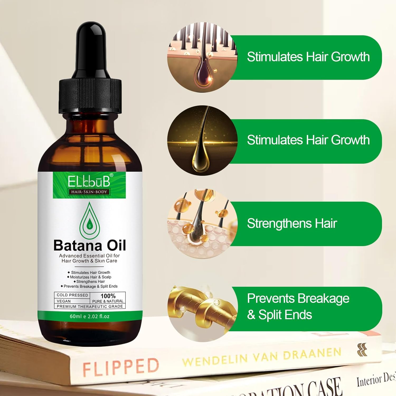Dr. Sebi Raw Batana Oil - Hair Growth Oil For Men & Women, Sourced From Honduras, Pure & Unrefined, Nourishing Scalp & Hair, Promotes Hair Thickness, Prevents Hair Loss : Beauty & Personal Care