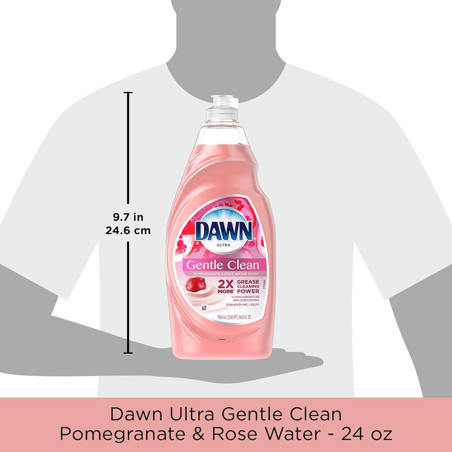 Dawn Gentle Clean Dishwashing Liquid Dish Soap Pomegranate Splash 24 oz (Pack of 2) : Health & Household