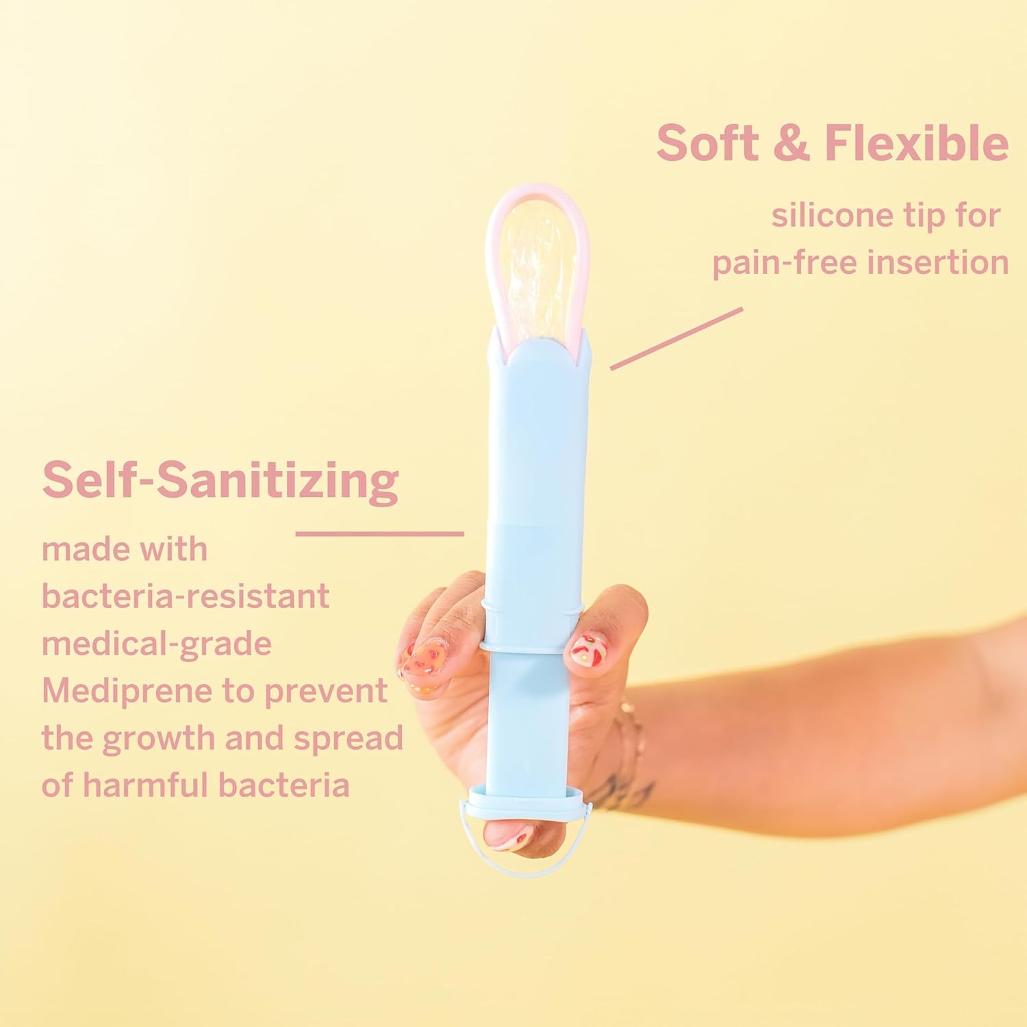 Pixie Menstrual Disc Applicator - Make Insertion Easy - Every Woman Can Now Use Menstrual Cups - Self Sterilizer Cleaner TPE Properties : Health & Household