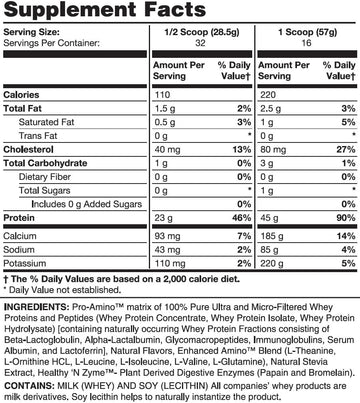 Healthy ‘N Fit 100% Whey Pro-Amino V2.0-Vanilla (2Lb): 100% Whey Protein Plus Peptides From America’S #1 Brand In Supplements, Technology And Purity. Vanilla, 2Lb