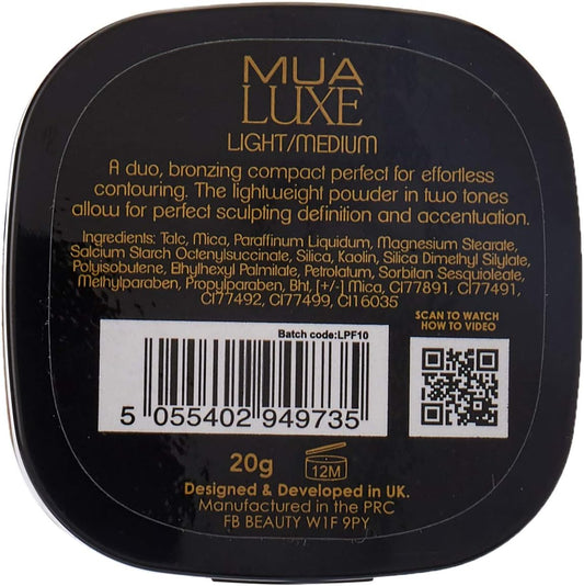 Makeup Academy Bronze And Sculpt Contour Kit - Light/Medium - Mua Luxe 20 G