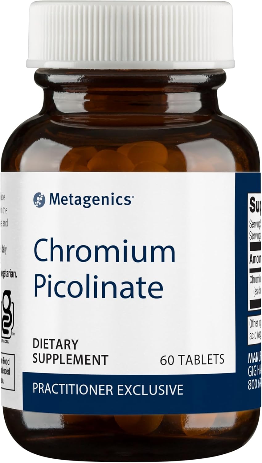 Metagenics Chromium Picolinate - Bioavailable Chromium For Metabolism Support* - Essential Trace Mineral - Non-Gmo - Vegetarian - Gluten-Free - 60 Count