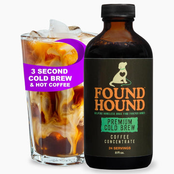 Iheartdogs Found Hound Cold Brew Coffee Concentrate - Low Acid Liquid Cold Brew Concentrate For Instant Iced Coffee And Hot Drinks