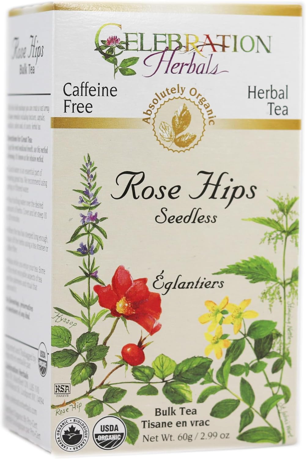 Celebration Herbals Rose Hip Seedless Organic 60 Gm, 0.02 Pound : Grocery & Gourmet Food