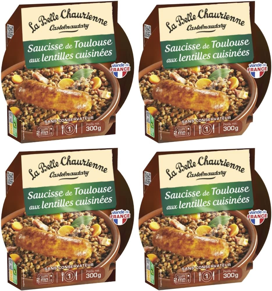 La Belle Chaurienne Toulouse Sausages And Lentils 750G