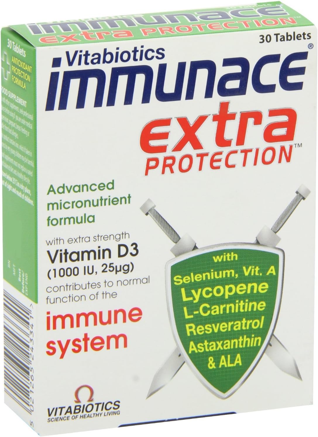 Vitabiotics Immunace Extra Protection - 30 Tablets - Pack of 12