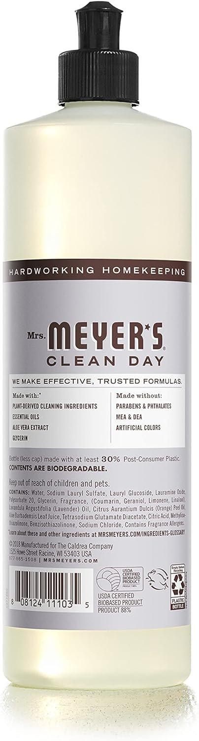 Mrs. Meyer's - Clean Day Liquid Dish Soap Lavender - 16 oz.3 Pack